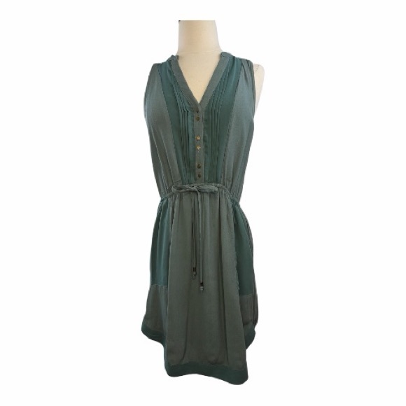 Anthropologie Maeve Paloma Dress XS Sage Green Sleeveless Mini - Picture 3 of 13